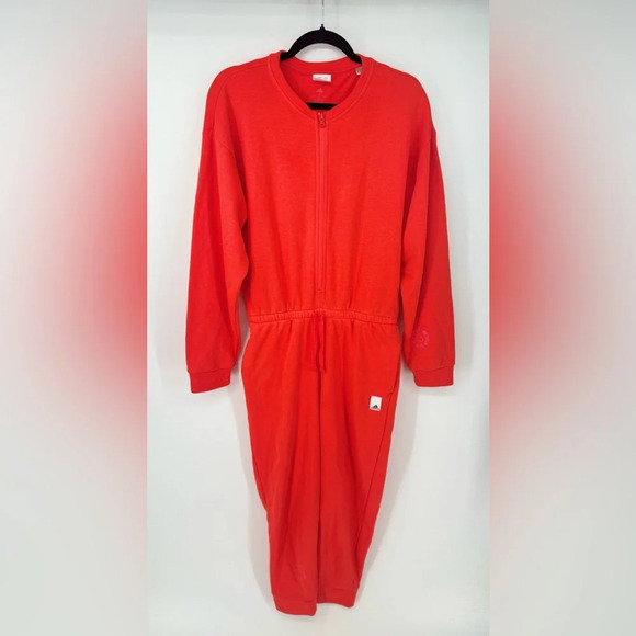 Adidas Vermilion Long Sleeve Waist Tie Zip Up Jumpsuit - Picture 1 of 4